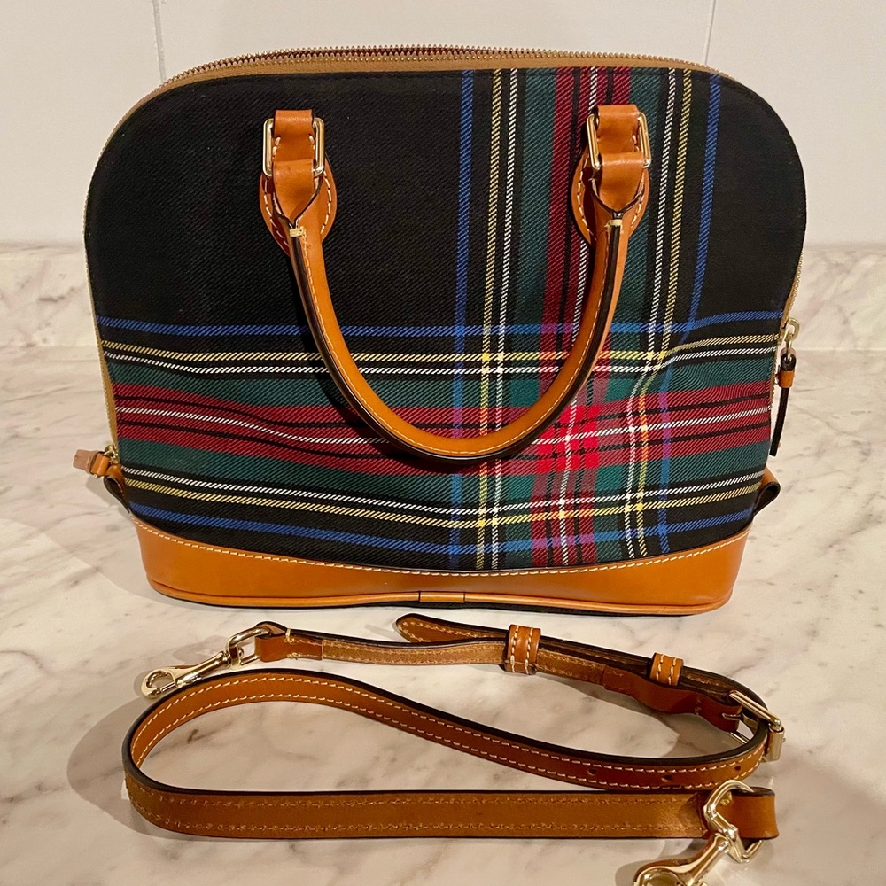 Dooney & Bourke Double Handle Plaid Purse - Picture 2 of 9